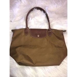 Longchamp Le Pilage Beige Brown small Shopper